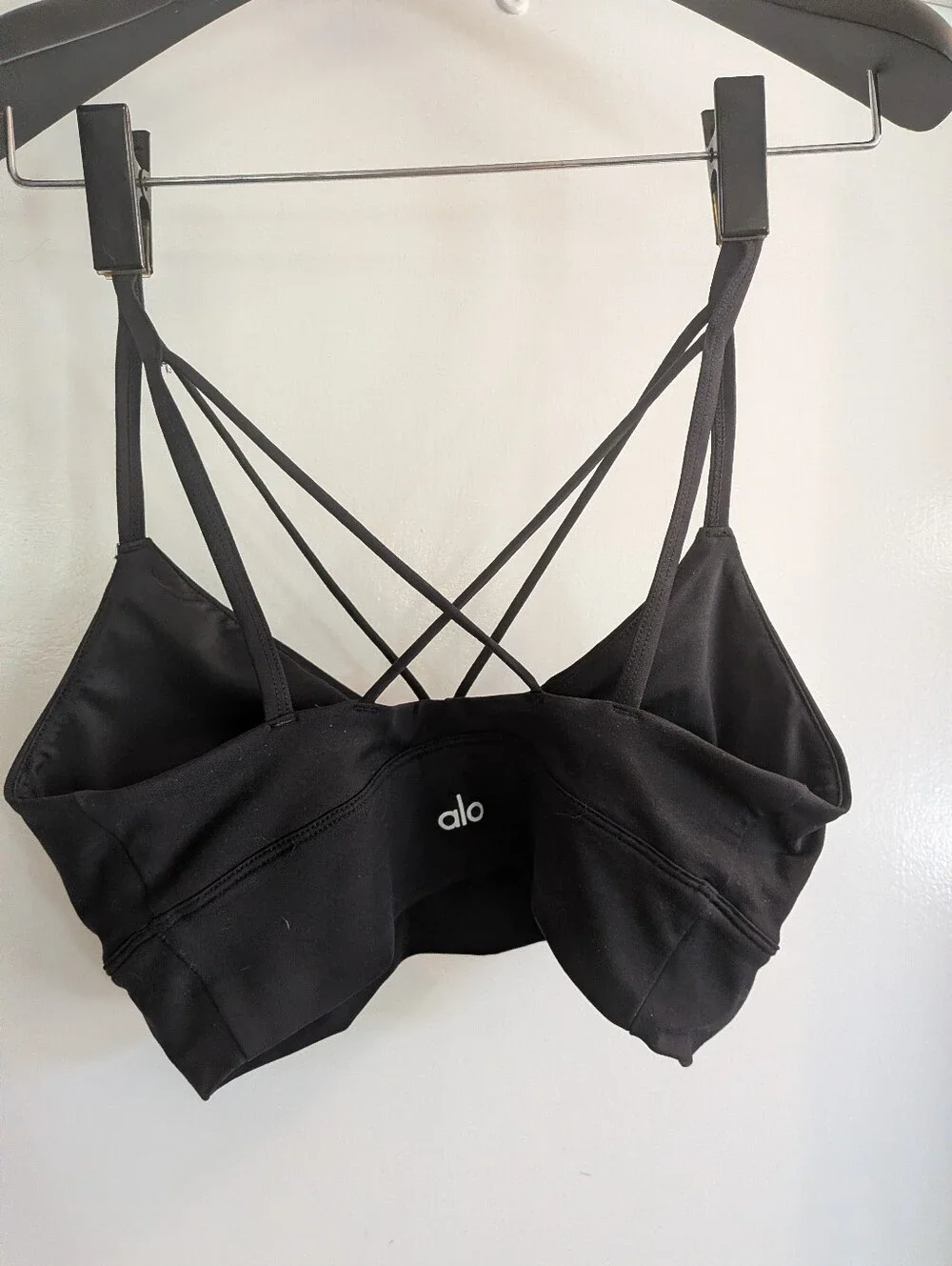 Alo Deluxe Bra Black Size Medium